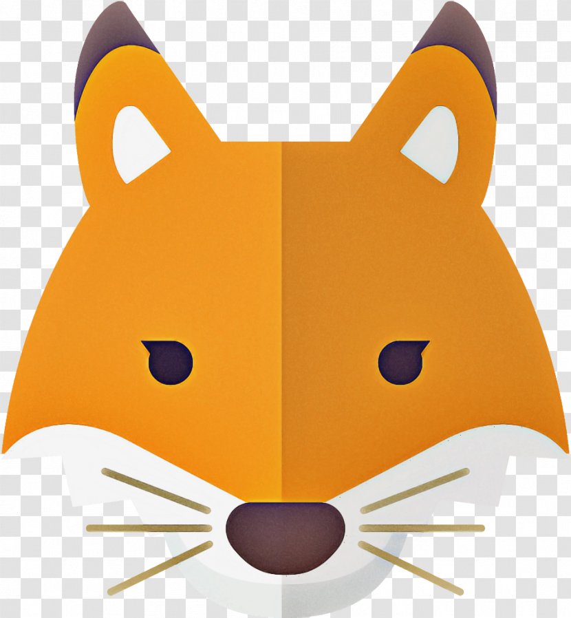 Cartoon Head Snout Yellow Whiskers - Fox Transparent PNG