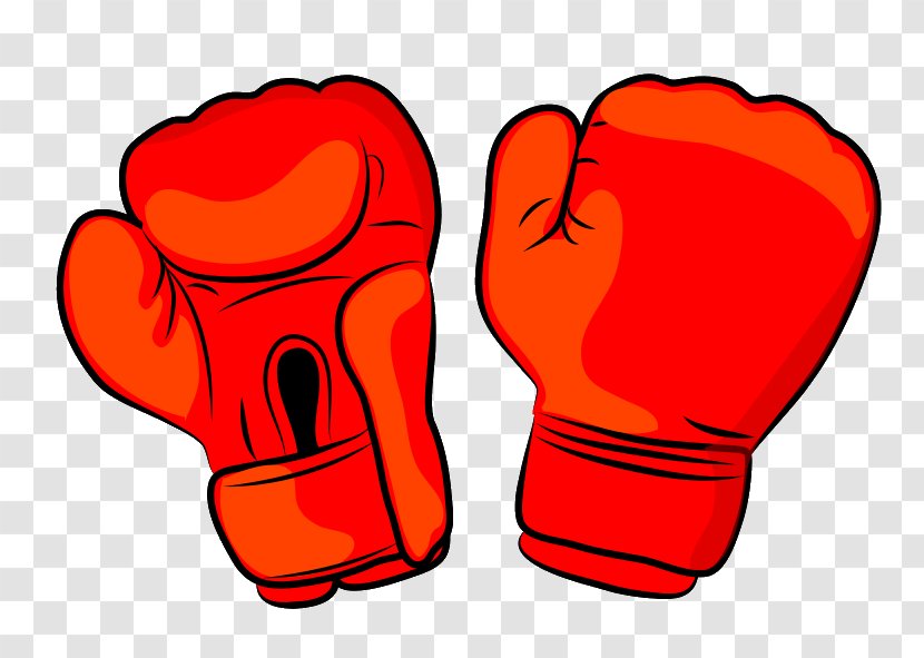 Boxing Glove Clip Art - Cartoon - Red Gloves Transparent PNG