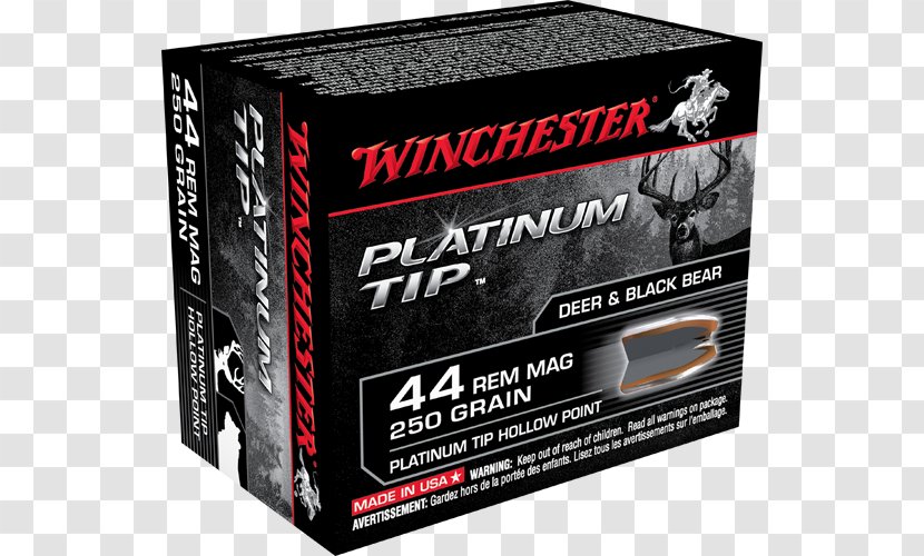 .44 Magnum Ammunition Hollow-point Bullet Winchester Repeating Arms Company .41 Remington - Cartuccia Transparent PNG