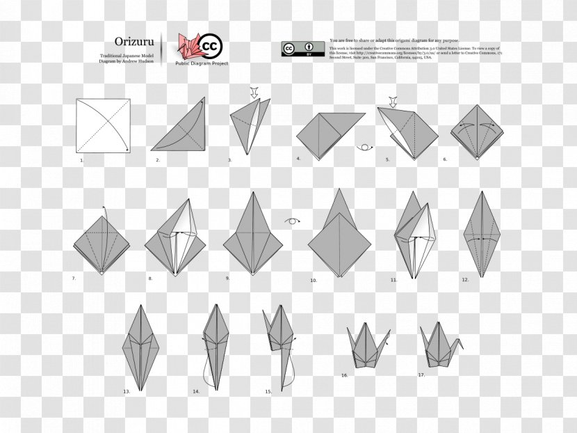 Thousand Origami Cranes Paper Orizuru - Tutorial - Crane Transparent PNG