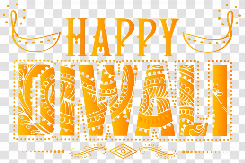Diwali Diya Clip Art - Gift - Happy Orange Text Transparent Image Transparent PNG