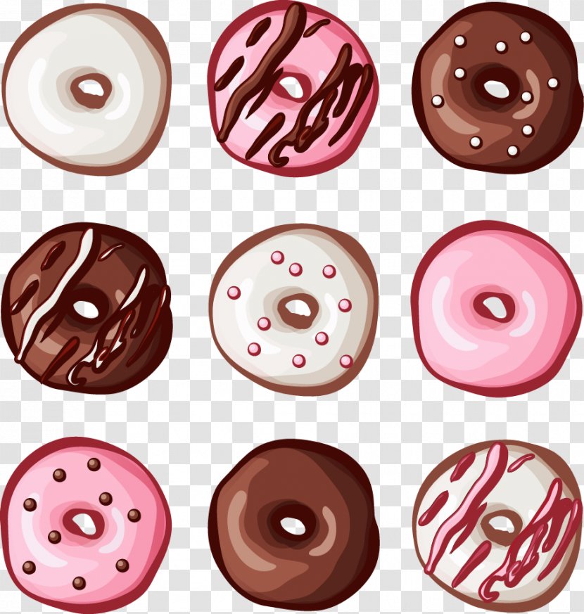 Doughnut Dessert Adobe Illustrator - Hand-painted Cartoon Donut Transparent PNG
