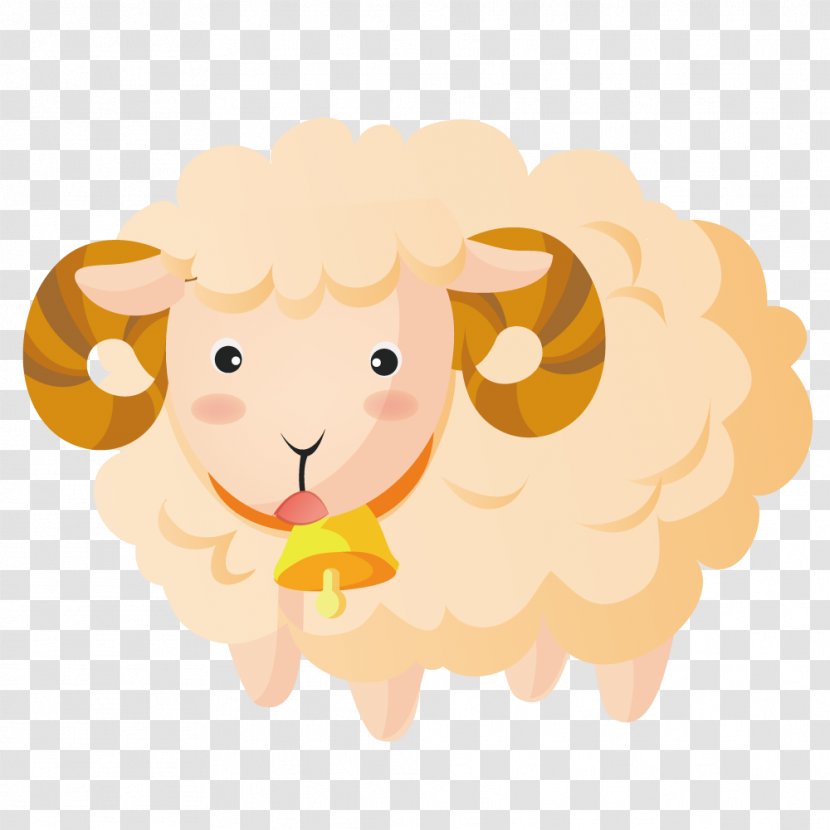 Sheep Cartoon Illustration - Surprised Little Transparent PNG