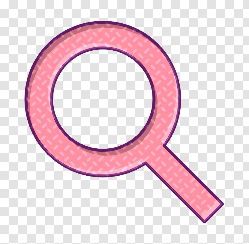Find Icon Lens Magnifier - Search - Material Property Pink Transparent PNG