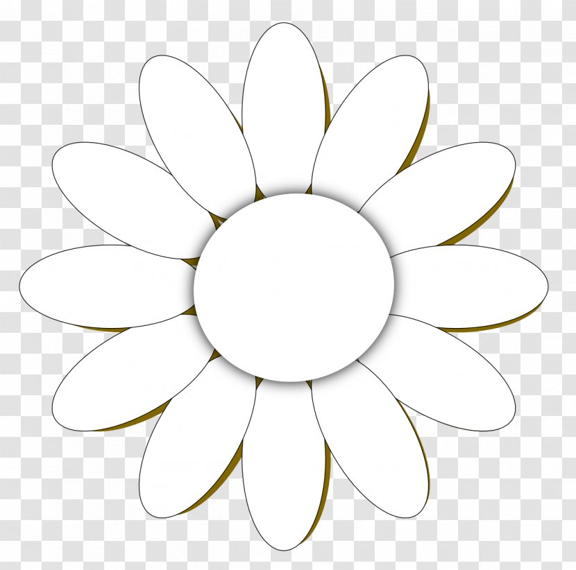 Common Daisy Flower Clip Art - Simple Cliparts Transparent PNG