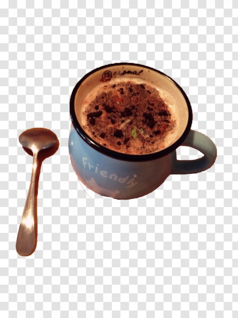 Cappuccino Instant Coffee Cup Cafe Flavor - Blue Ceramic Milk Tea Transparent PNG
