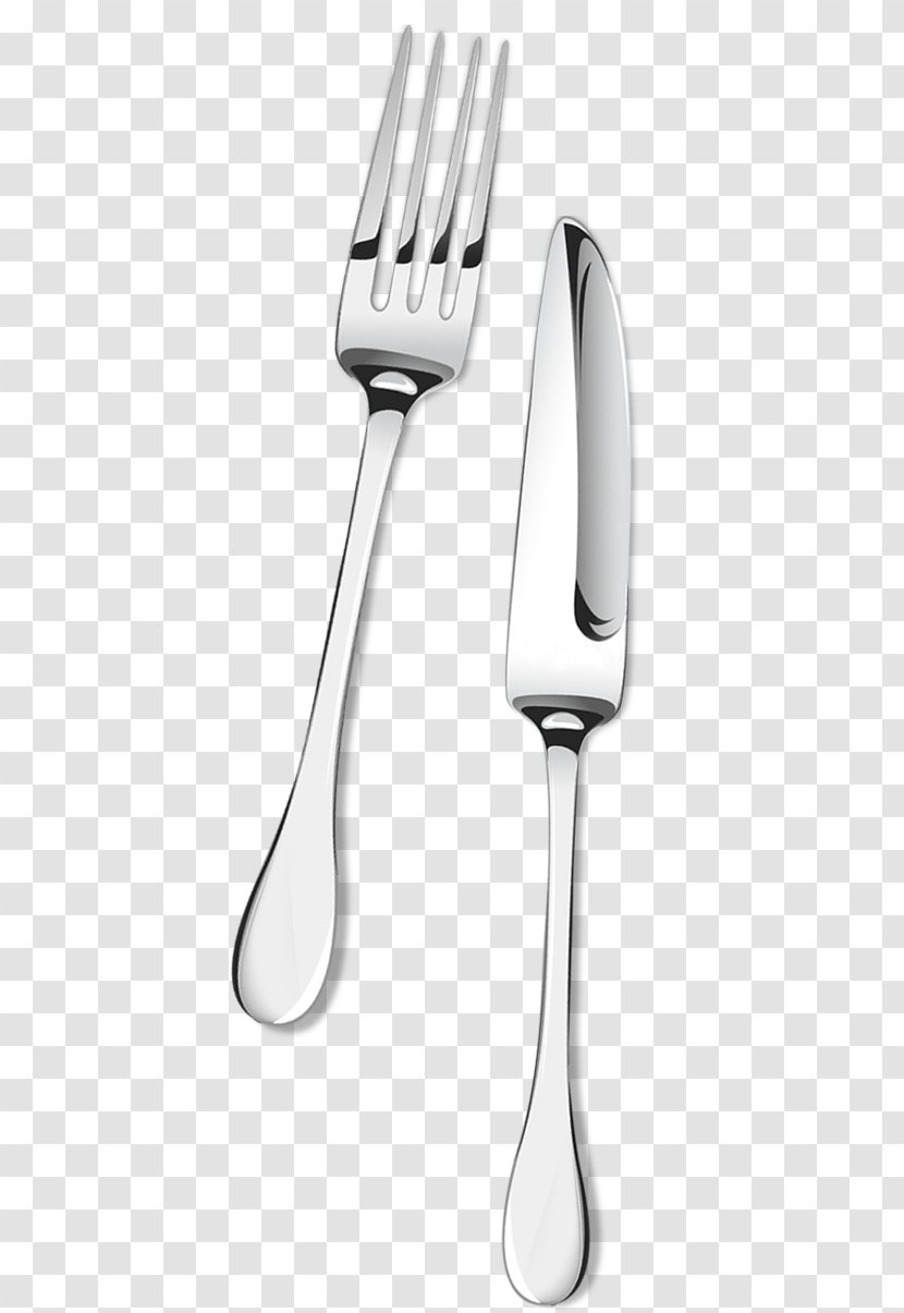 Fork Table Knife Spoon - Silver And Transparent PNG