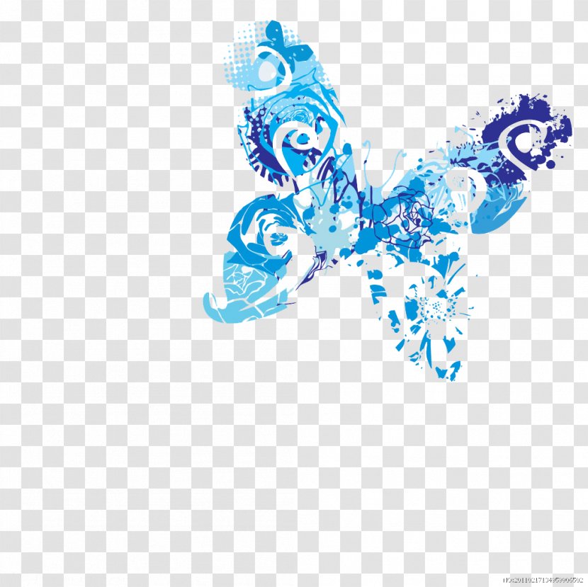 Papillon Dog Butterfly - Blue Transparent PNG
