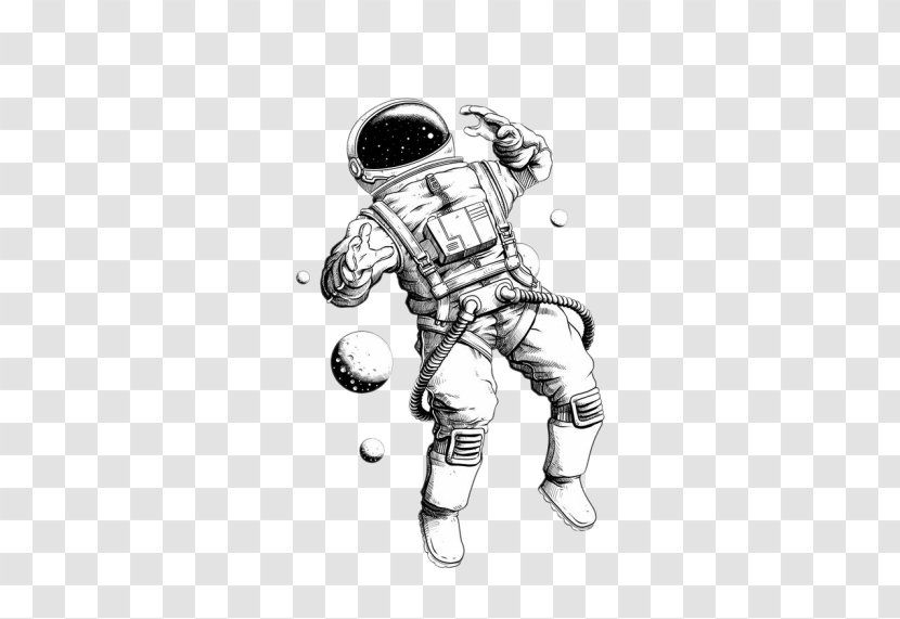 Astronaut Drawing Art Space Suit - Royaltyfree Transparent PNG