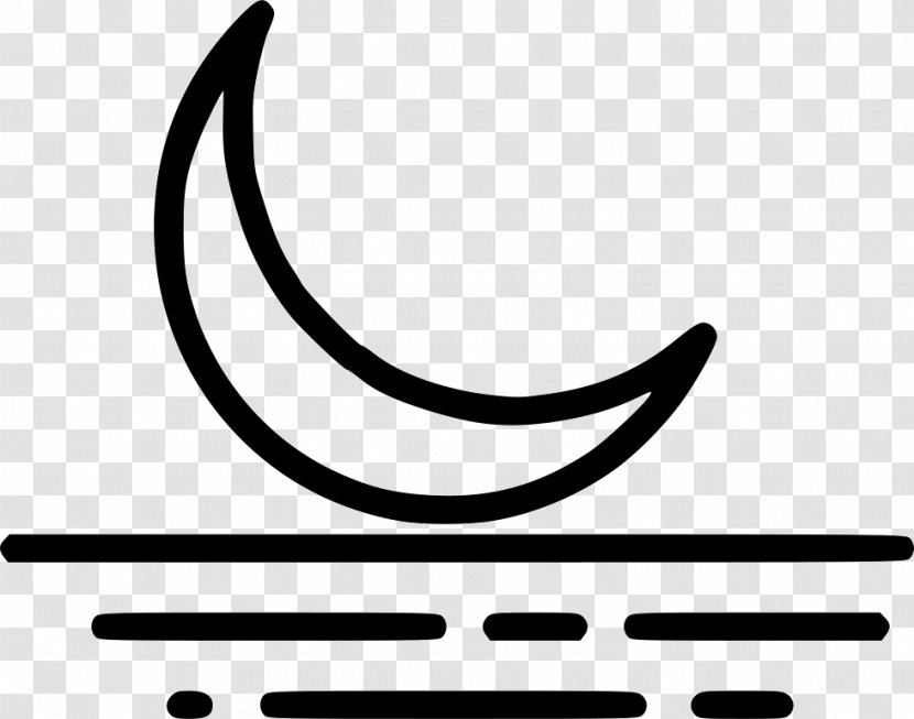 Moon Symbol - Calligraphy Blackandwhite Transparent PNG