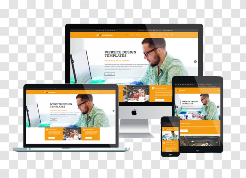 Responsive Web Design Website Development Template System - Booth Model Transparent PNG