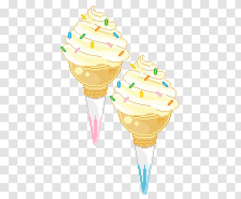 Sundae Ice Cream Pixel Art Drawing - Flower - Strawberry Transparent PNG