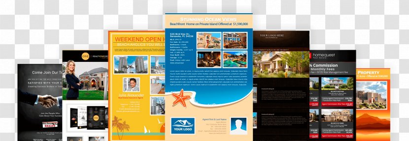 Display Advertising Brand Multimedia - Real Estate Leaflets Transparent PNG
