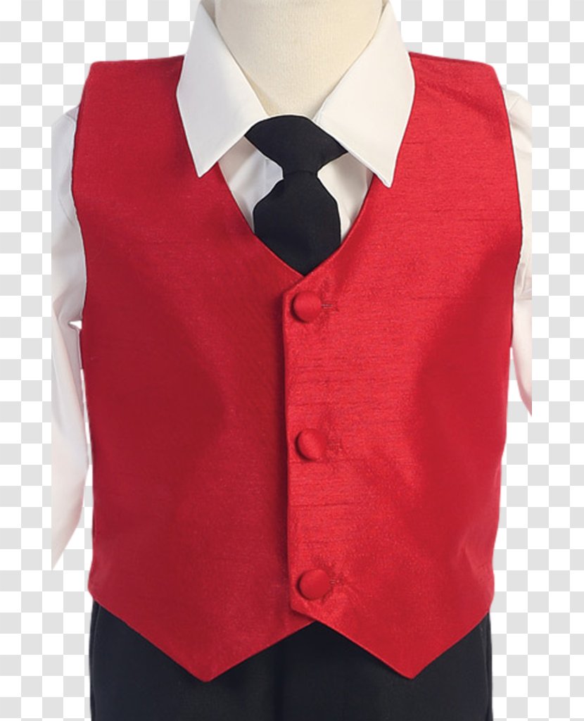Gilets Boy Formal Wear Suit Waistcoat - Red Undershirt Transparent PNG