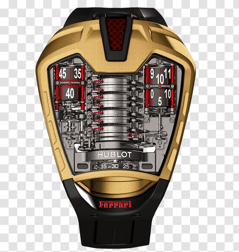 LaFerrari Hublot Watch Tourbillon Gold Transparent PNG