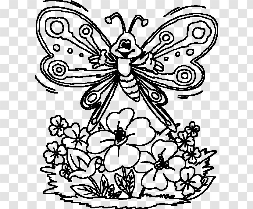 Butterfly Coloring Book Child Drawing - Pest Transparent PNG