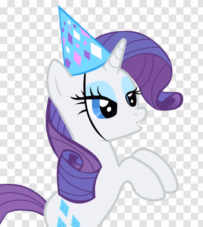 Rarity Pony Party Hat Birthday - Watercolor Transparent PNG