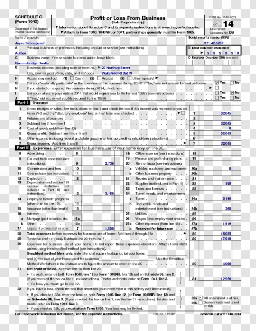IRS Tax Forms Internal Revenue Service Form 1040 Return Income - Watercolor Transparent PNG