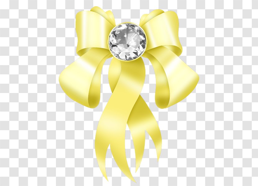 Ribbon Gift Idea Clip Art - Yellow Transparent PNG