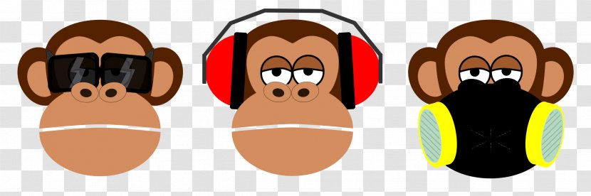 Three Wise Monkeys Clip Art - Monkey Transparent PNG