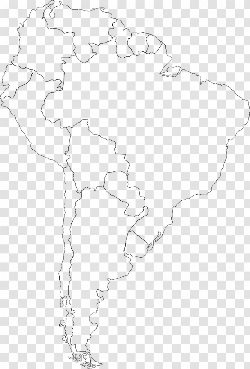 South America Latin Map Clip Art - White Transparent PNG