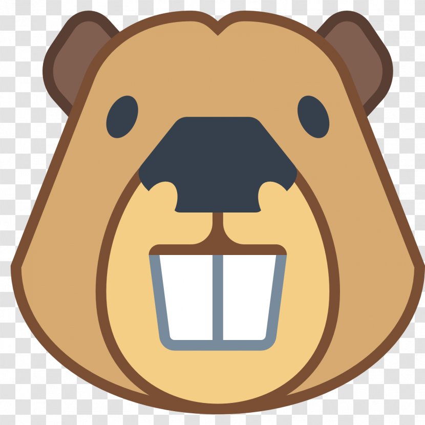 Beaver Face Icon - Head - Tusk Transparent PNG