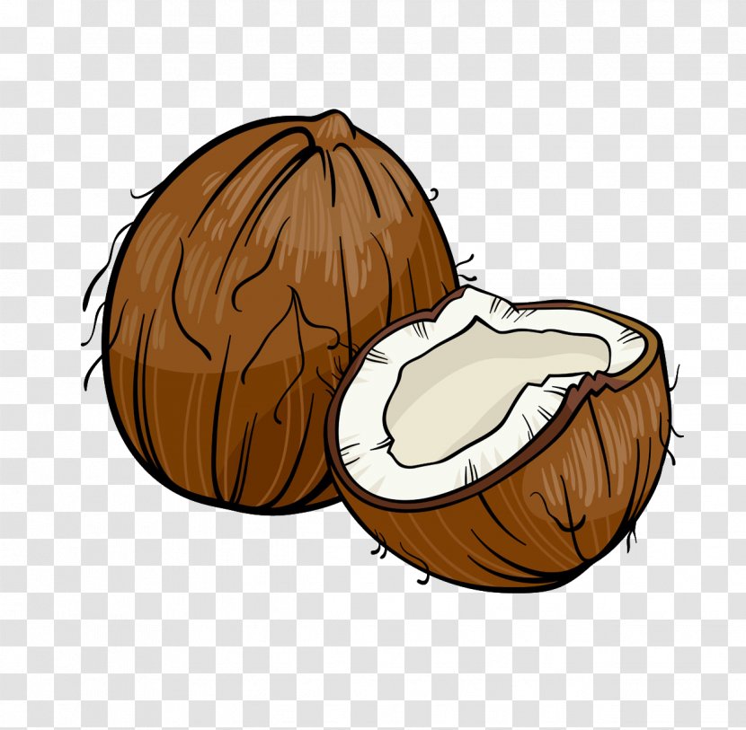 Coconut Cartoon Royalty-free Illustration - Food Transparent PNG