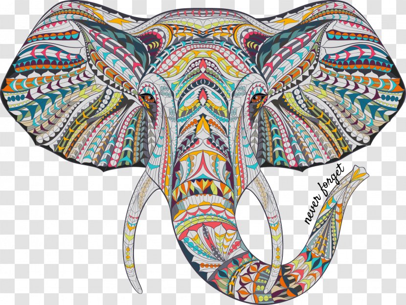 Elephant Mandala Designs: Relaxing Coloring Books For Adults - Elephants And Mammoths Transparent PNG