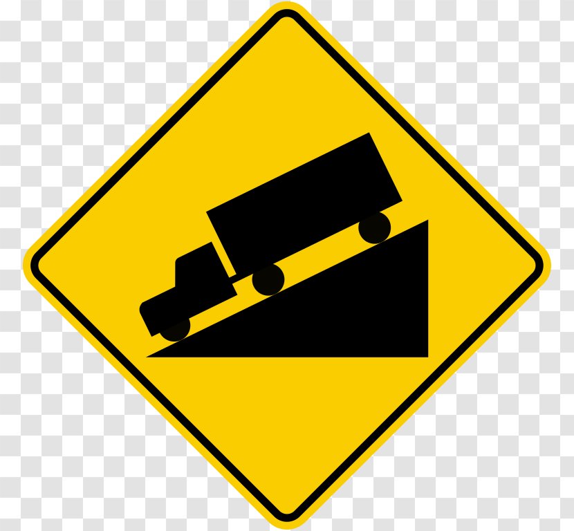 Traffic Sign Warning Grade Manual On Uniform Control Devices - Driving - Road Transparent PNG