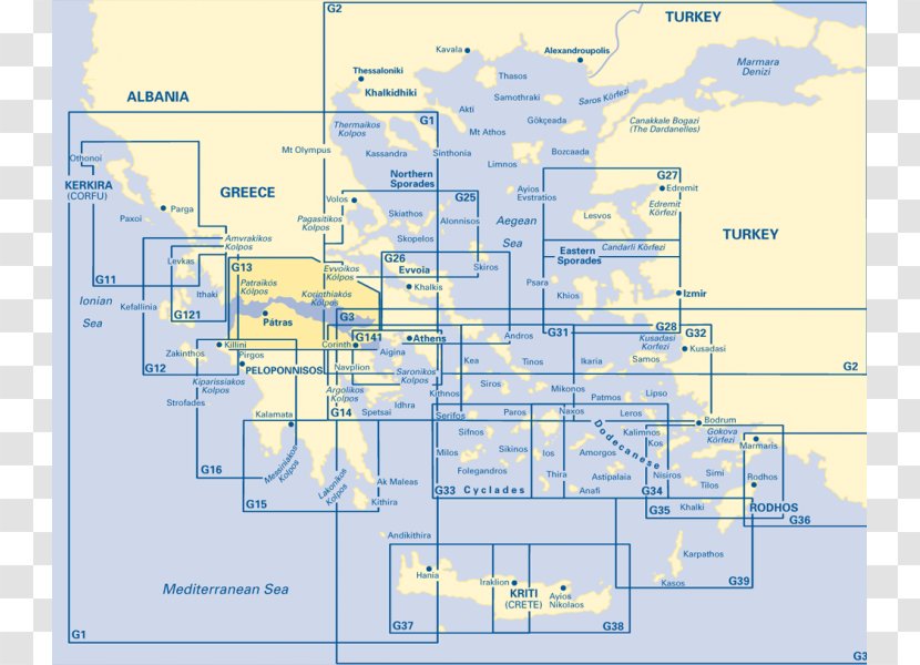 Saronic Gulf Saronikos, Attica Of Corinth Turkey Nautical Chart - Floor Plan - Map Transparent PNG