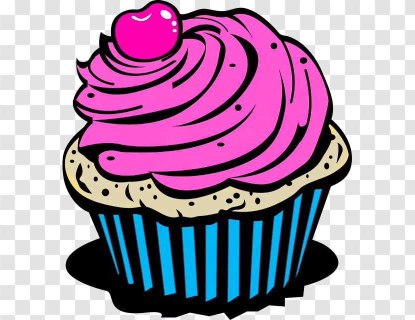 Cupcake Birthday Cake Muffin Clip Art - Pink Transparent PNG