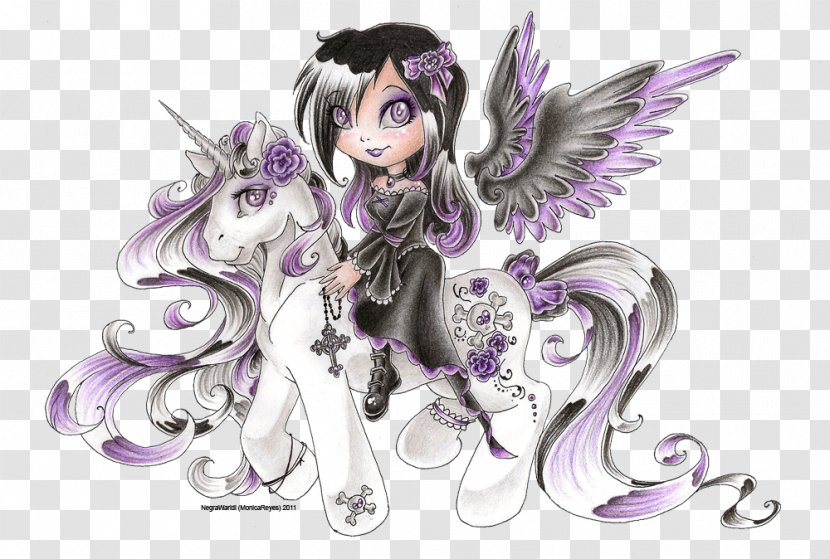 Pony Drawing Gothic Fashion Fiction - Silhouette - Unicorn Transparent PNG