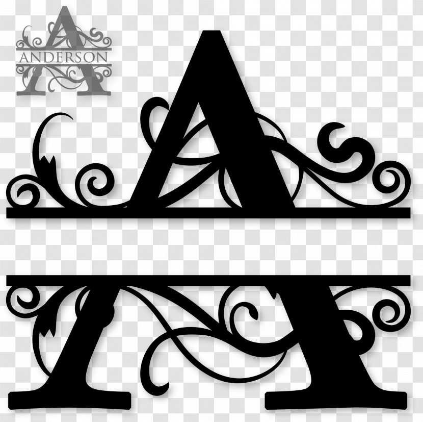 Monogram Letter Clip Art - Monochrome Photography - K Transparent PNG