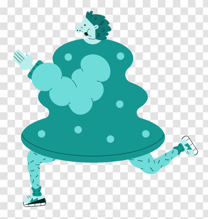Cartoon Turquoise Character Microsoft Azure Biology Transparent PNG