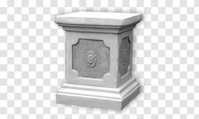 Column Vase Socle Stone Garden - Carving Transparent PNG