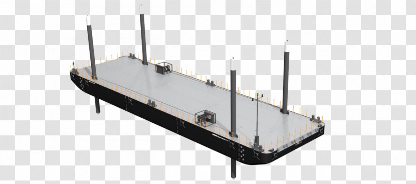 Pontoon Barge Ship Watercraft Damen Group - Dredging - Construction Equipment Transparent PNG