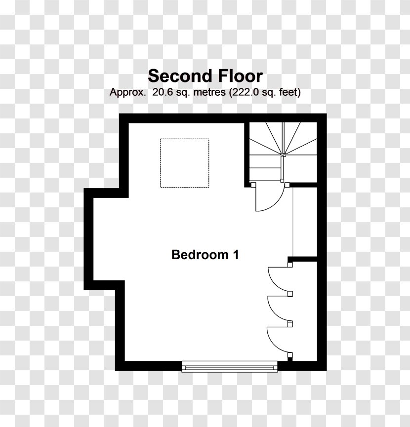 Floor Plan House Bedroom - Area Transparent PNG