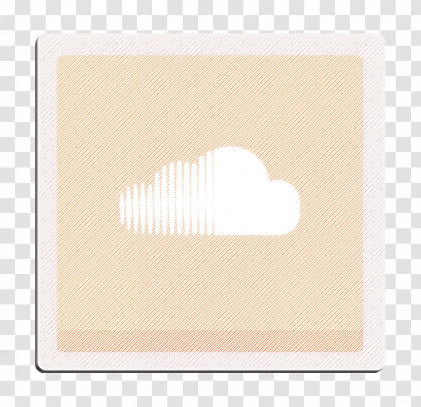 Audio Icon Cloud Cloudy - Orange - Beige Transparent PNG
