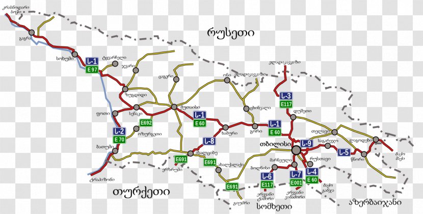 Georgian Military Road Map - Technology Roadmap - Street Transparent PNG