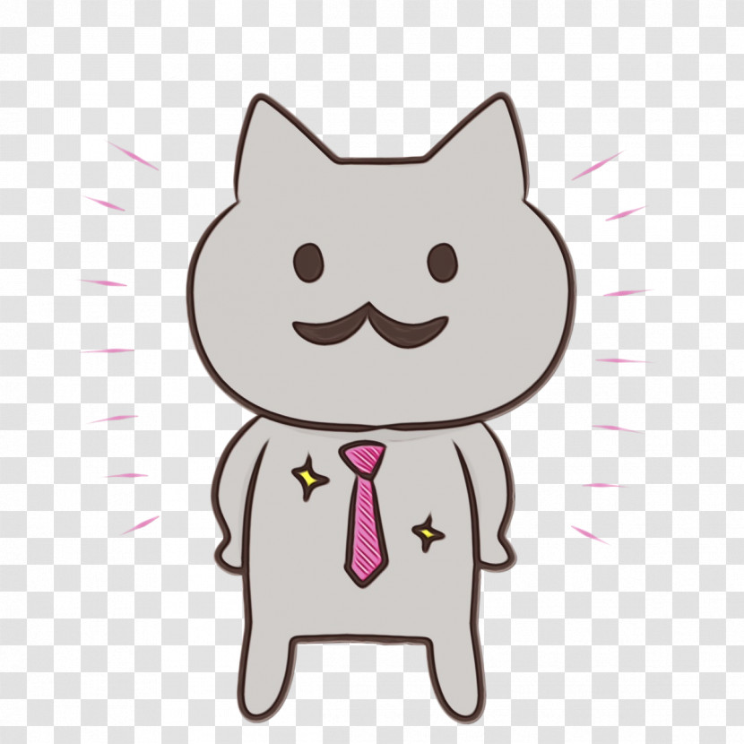 Kitten Whiskers Cartoon Drawing Domestic Short-haired Cat Transparent PNG