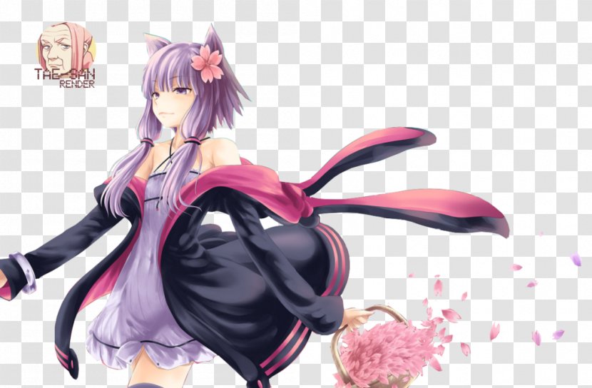 Yuzuki Yukari Catgirl Vocaloid Desktop Wallpaper IA - Frame - Hair Transparent PNG