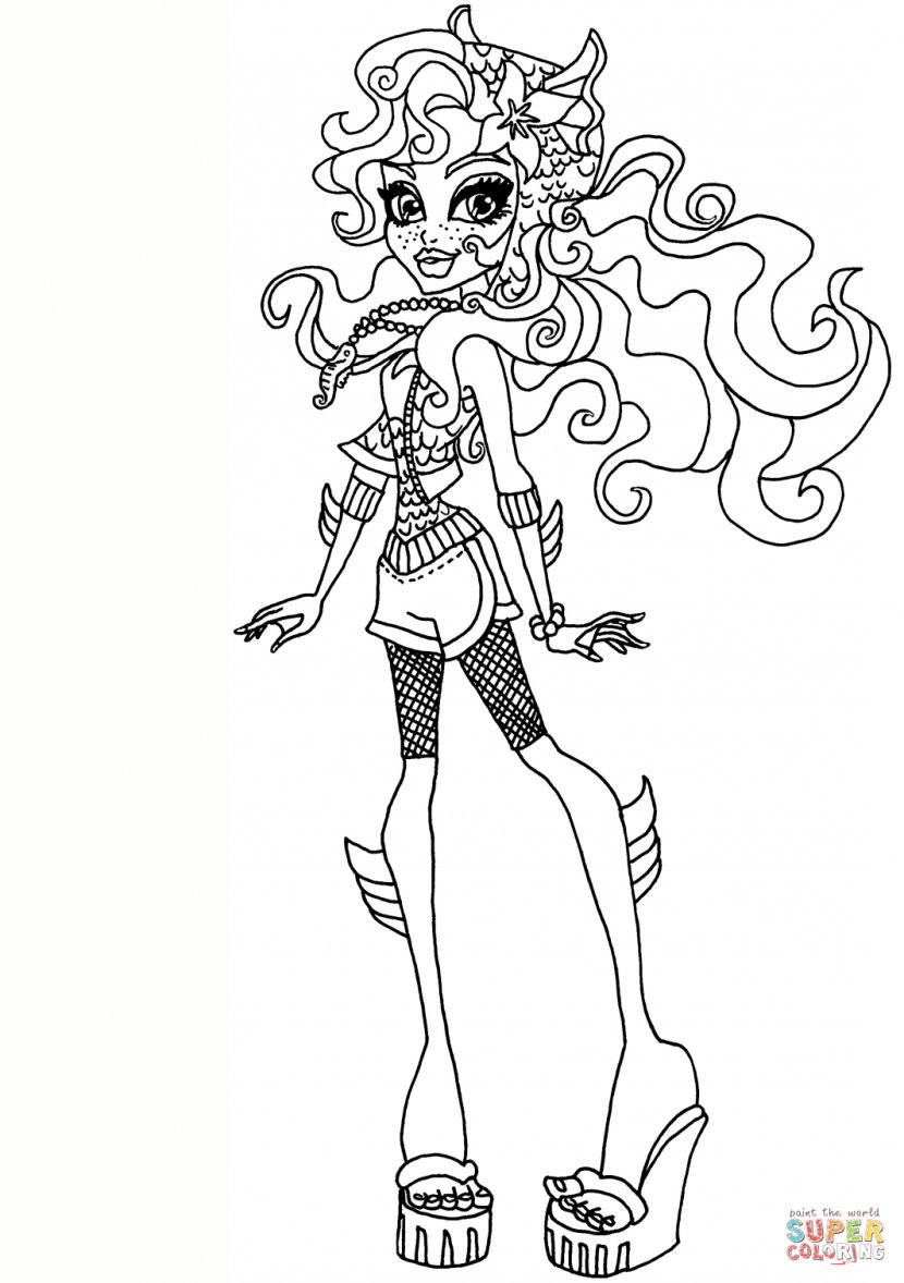Monster High: Ghoul Spirit Coloring Book Blue - Heart - Lagoona Cliparts Transparent PNG