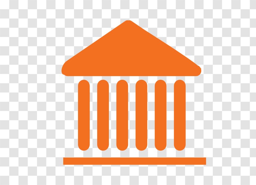 Financial Institution Bank Clip Art - Orange - Pillars Vector Transparent PNG
