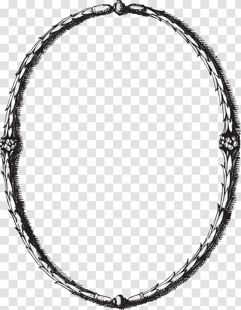 Borders And Frames Picture Oval Decorative Arts Clip Art - Black White - Frame Cliparts Transparent PNG