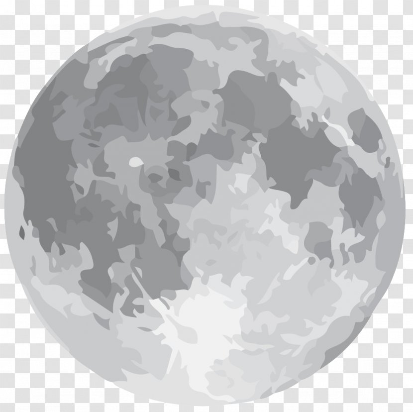 Solar Eclipse Supermoon Full Moon Rock - Black And White Transparent PNG