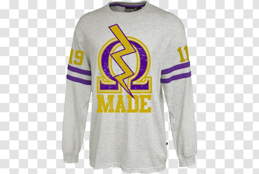 Long-sleeved T-shirt Hoodie Jersey - T Shirt - Omega Psi Phi Transparent PNG