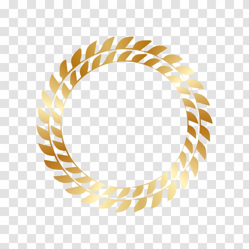 Olive Wreath Computer File - Vecteur - Gold Lace Circle Transparent PNG
