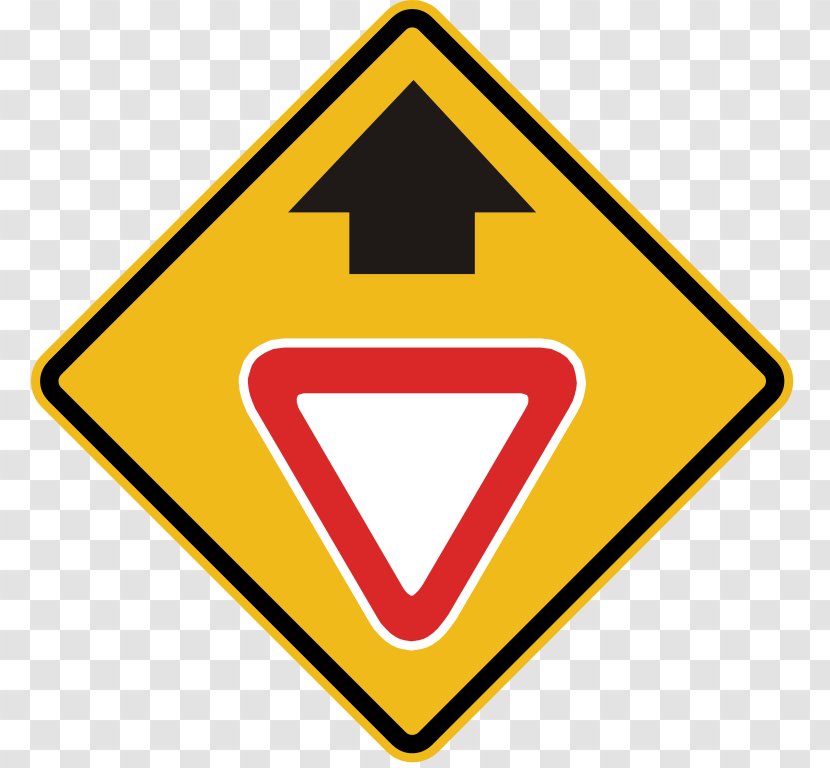Traffic Sign Yield Warning Sticker - Label Transparent PNG