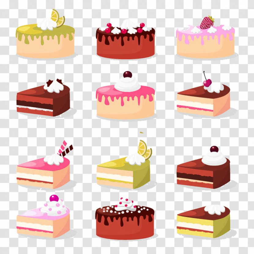 Ice Cream Cupcake Birthday Cake Chocolate Pies And Cakes - Pasteles - Lemon Picture Material Transparent PNG