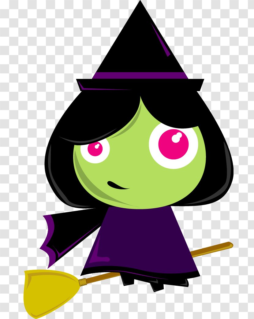 Queen Witchcraft Clip Art - Free Content - Little Witch Cartoon Vector Transparent PNG
